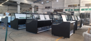 Vitrine froide commerciale Deli Restaurant réfrigérateur <span class=keywords><strong>vitré</strong></span> Vertical affichage aliments chauds viande réfrigérateur en verre - Product Image 3