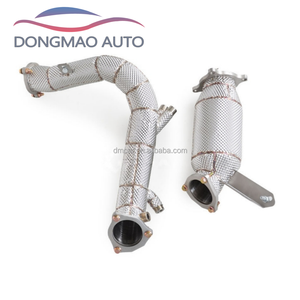 Convient pour <span class=keywords><strong>Audi</strong></span> <span class=keywords><strong>A5</strong></span> <span class=keywords><strong>40</strong></span> <span class=keywords><strong>TFSI</strong></span> 2.0T <span class=keywords><strong>2020</strong></span>-2025, tuyau d'échappement de performance en acier inoxydable avec bouclier thermique - Product Image 5