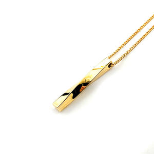 Hiphop kalung berputar, perhiasan kalung bentuk tali panjang persegi panjang untuk pria dan wanita - Product Image 1