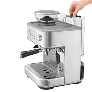 Cafetière espresso professionnelle 15 bars avec broyeur intégré, affichage LED, autonettoyant, machine à latte pour barista à la maison, bureau - Product Image 4