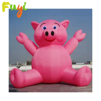 Vente Flash : Décoration Extérieure Personnalisée Cochon de Dessin Animé Gonflable – Statue Animaux Gonflables Mignons pour Publicité