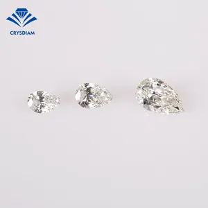 Crysdiam taglio a pera di alta qualità VVS2 hpht lab sviluppato diamante lab sviluppato diamante gioielli cvd diamanti sciolti