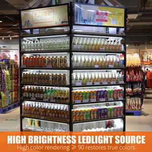 Estantes flotantes de luz de tubo blanco cálido comercial enlazable montado en superficie con luces LED magnéticas para pared - Product Image 2