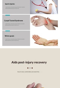 อุปกรณ์พยุงข้อมือสำหรับผู้ใหญ่แบบปรับได้ ระบายอากาศได้ดี ทำจากอลูมิเนียม ป้องกันข้อมือแพลง พร้อมสายรัดถอดได้และสายรัดแบบยึดติด - Product Image 3