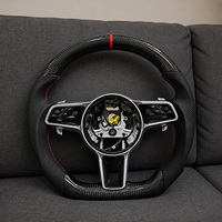Volant en fibre de carbone adapté à Porsche Panamera Cayenne Macan Taycan Cayman Boxster Carrera 997 911 991 718 996