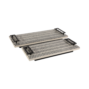 Vassoi Decorativi Moderni con Manici Eleganti per Gioielli o Oggetti Preziosi, Design Rettangolare 12x6 Pollici - Product Image 2