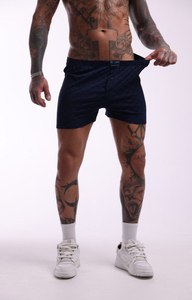 Calzoncillos Bóxer de Algodón Azul Marino para Hombre, Transpirables, Elásticos, Cómodos, Ajuste Atlético, Ropa Interior Masculina, Suministro de Exportación Internacional - Product Image 3
