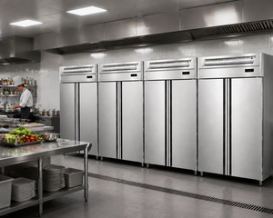 <span class=keywords><strong>Frigorifero</strong></span> Commerciale a <span class=keywords><strong>2</strong></span> <span class=keywords><strong>Porte</strong></span> in Acciaio Inossidabile, Frigo Verticale con Raffreddamento Uniforme e Facile Pulizia - Product Image 5