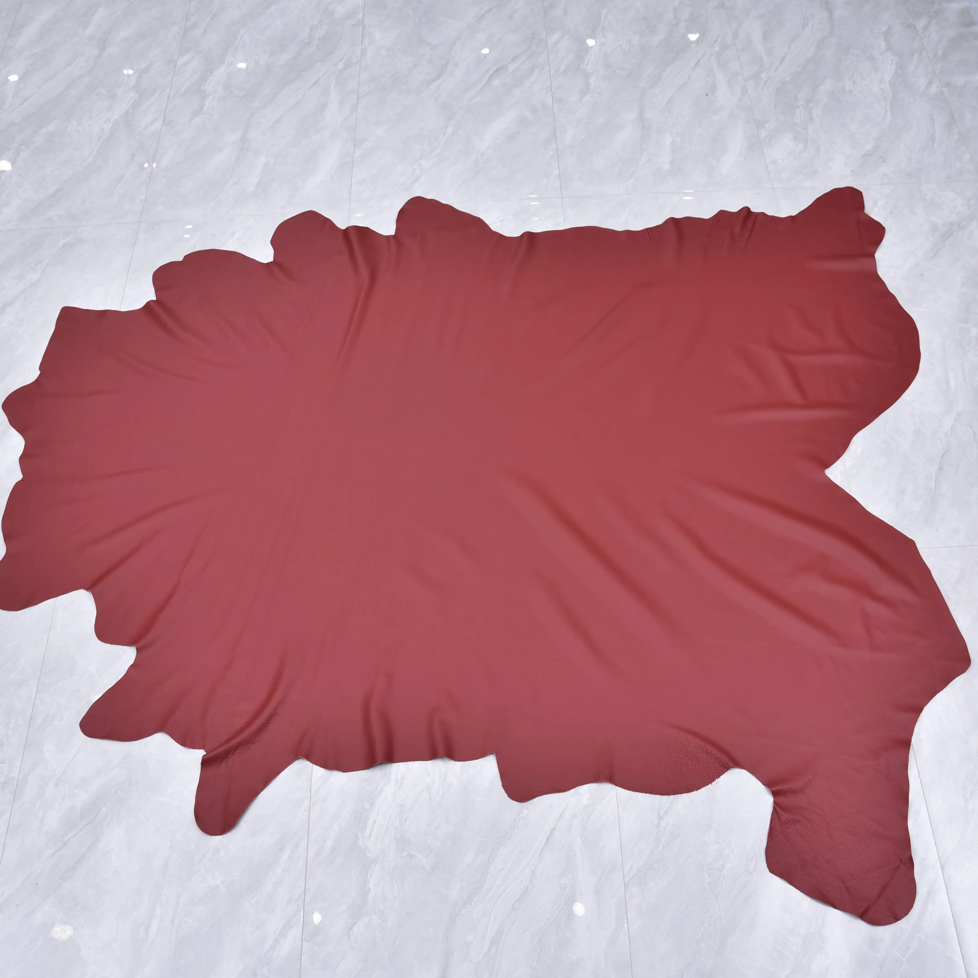 100% pure leather comfortable soft material whole soft genuine cowskin cow leather cowhide fabric for bed