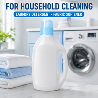 Botella de Detergente para Ropa Ecológica de 2L, HDPE, con Tapa Blanca de Rosca en PP o PET, para Limpieza del Hogar, Venta al Por Mayor