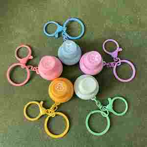 Square Key Round Key Keychain <b>Switch</b> Tester <b>Small</b> Round Key Toy Keyboard Plastic Keychain LED <b>Light</b>-Up Keychain - Product Image 5