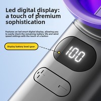 Ventilateur électrique portable USB sans balais à grande vitesse (100 vitesses) avec lumière d'ambiance colorée et contrôle de vitesse progressif
