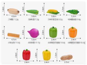 Maison de poupée décor à la maison dessin animé artisanat artificiel Miniature résine fruits et légumes vert enfants <span class=keywords><strong>cuisine</strong></span> nourriture jouets éducatifs - Product Image 4
