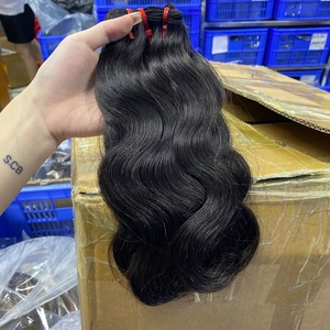 Extensions de cheveux Fumi Body Wave, qualité super double drawn, 100% cheveux humains, bouclés, couleur noir naturel - Product Image 4