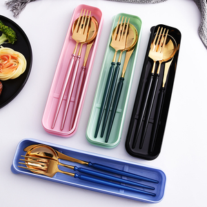 Cubiertos de acero inoxidable chapados en oro para <span class=keywords><strong>restaurante</strong></span>, cuchillo, cuchara, tenedor, cucharón, cubiertos de boda, directo de fábrica - Product Image 3