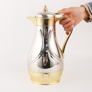 Thermos <span class=keywords><strong>di</strong></span> Lusso in Stile Arabo Argento e Oro, Caraffa per Caffè e Tè con Isolamento Sottovuoto, Mantiene il Calore per 24 Ore - Product Image 5