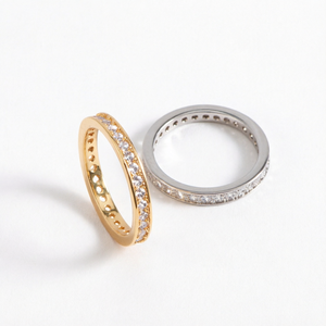 Bague en cuivre et zircon, élégante et simple, pour homme/femme, idéale pour un anniversaire ou un cadeau quotidien - Vente en gros de bijoux UM - Product Image 1