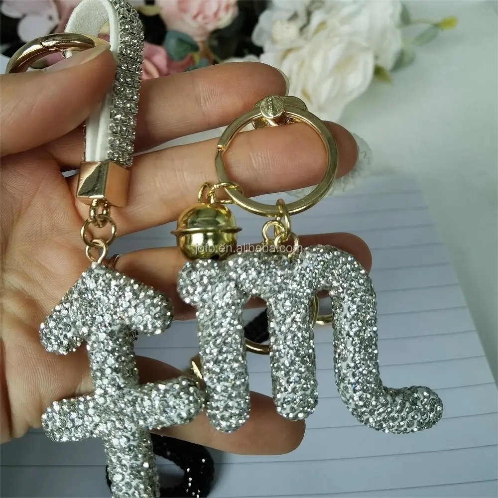 2023 New Factory Custom Capital English Letter Metal Key Chain 26 Initial Alphabet 12 Star Sign Animal Keychain Hanging
