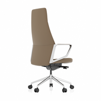 Chaise de bureau moderne en cuir à dossier haut, personnalisable directement en usine, chaise pivotante ergonomique, chaise de direction pour bureau à domicile, base en métal durable