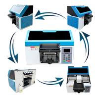 2024 baru Desktop Digital kepala tunggal Tx800 pencetak Uv 20x30cm A4 Uv Flatbed Printer casing ponsel stiker kaca akrilik