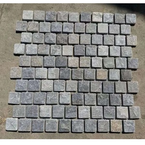 Trung Quốc tự nhiên màu xanh xám màu <span class=keywords><strong>Cobble</strong></span> đá pavers cho vườn Pathway hoặc lối đi sàn gạch - Product Image 1