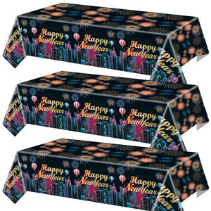 <span class=keywords><strong>Nappe</strong></span> jetable <span class=keywords><strong>en</strong></span> <span class=keywords><strong>papier</strong></span> sur le thème du Nouvel An pour les fêtes, avec impression de feux d'artifice et style méditerrané<span class=keywords><strong>en</strong></span> - Product Image 1