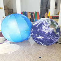 Vente chaude Led Éclairage Huit Planètes Ballon Gonflable Lune Ballon Pour La Fête Suspendue