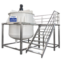 Réservoir de stockage de liquide de chlore avec agitateur, en polypropylène chimique PP HDPE PVC, pour peroxyde d'hydrogène et produits de blanchiment