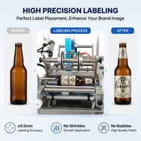 Machine d'étiquetage semi-automatique pour bouteilles rondes, applicateur d'autocollants auto-adhésifs pour canettes de bière et de boissons, pour ligne d'emballage