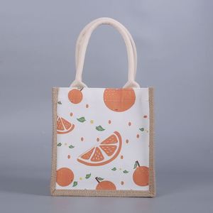 LOONDE Custom Printed Burlap Handbag Eco Reusable <b>Shopping</b> <b>Jute</b> Tote <b>Bag</b> - Product Image 4