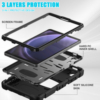 Béquille intégrée antichoc robuste étui pour tablette pour Samsung Galaxy Tab A9 8.7 pouces SM-X110 SM-X115 TPU 2 en 1 couverture arrière