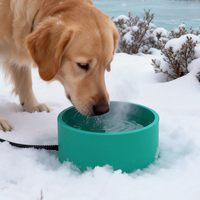 Bol à eau chauffant pour chat, bol à eau électrique pour animaux de compagnie pour une utilisation en extérieur en hiver, abreuvoir anti-gel pour chats et chiens