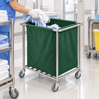 Chariot de service clinique pour articles usagés avec roulettes mobiles pour le stockage du linge usagé et le transport hospitalier