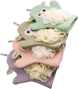 Gants <span class=keywords><strong>de</strong></span> bain en <span class=keywords><strong>maille</strong></span> pour bébé, fourchettes colorées et mignonnes, dessin animé, pour enfants - Product Image 4