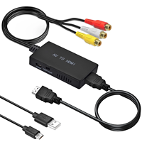 Adaptador de Audio y Video RCA Compuesto CVBS 3 RCA a HDMI Hembra, Escalador 1080P para Reproductor de VHS, VCR, DVD, PS2, PS3, Xbox