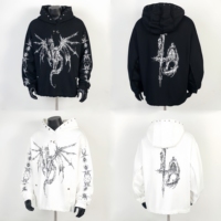 Blouson d'hiver matelassé THUG CLUB en gros, style streetwear, coupe oversize, fermeture éclair, col montant, pour homme, en Spandex/Coton Biologique, avec logo métallique vintage