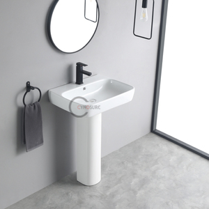 Vente en gros OEM : Lavabo colonne moderne à économie d'eau pour usage commercial, achat en gros - Product Image 1