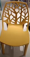 Chaise de restaurant en plastique rouge avec motif d'arbre, mobilier de salle à manger contemporain et moderne, table et chaise de restaurant durables