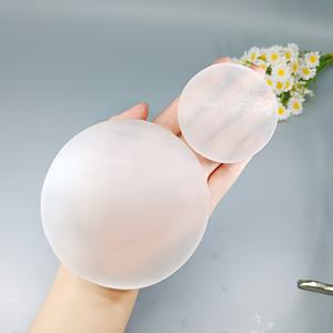 Cristal de Selenita Redondo al por Mayor, Piedra de Bolsillo Pulida Natural para Decoración del Hogar y Regalos Navideños Únicos - Product Image 1