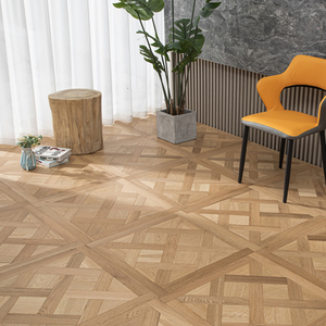 Parquet en chêne brossé multicouche couleur naturelle, qualité AB, durable, système T&G, 450mm 600mm, style Versailles, pour maison et bureau - Product Image 2