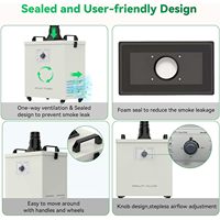 Purificateur d'air et de fumée commercial Creality Boîtier à 3 étages pour extracteur de fumée laser avec conduit d'échappement