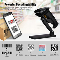 Lector de Códigos de Barras Inalámbrico de 80M para Interiores, con Garantía de Dos Años, Lector de Códigos QR Continuo Portátil con Sensor CMOS 2D