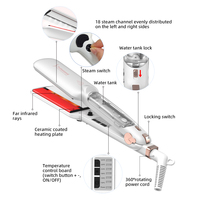 Lisseur à vapeur infrarouge professionnel de qualité salon, pour des cheveux lisses et soyeux, idéal pour le coiffage