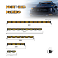 Barre lumineuse modulaire Aurora Linkable de 10 à 50 pouces, phare antibrouillard tout-terrain, projecteur LED
