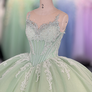 Robes de Quinceañera sans manches style bohème avec perles pour filles de 16 ans Dy6824-1 - Product Image 3