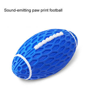 Juguetes de goma para masticar mascotas respetuosos con el medio ambiente Forma de rugby Hueso para masticar perro interactivo al aire libre para entrenamiento y Limpieza de dientes - Product Image 6