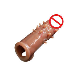 Anillo para Pene de Silicona de Buena Calidad, Impermeable y Reutilizable, con Extensión para Alargar el Pene, con Púas y Puntos Adicionales para Estimulación en Adultos - Product Image 1