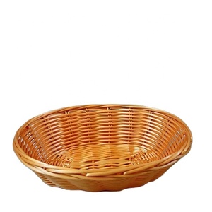 Plastic rattan woven promotion basket ratan basket basket organizer storage