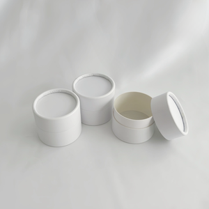Empaquetado de tubo cilíndrico personalizado para té, tarro de papel cosmético, contenedor de cartón de grado alimenticio, tubo de papel Kraft blanco - Product Image 1