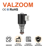 Vanne à cartouche à poussoir hydraulique 2/2 normalement fermée, actionnée par solénoïde, personnalisable ISV12-23, pour applications à faible fuite interne